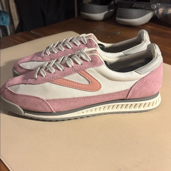 Tretorn “Custom”Pink Suede & White Leather Women's Sneakers - Picture 5 of 10